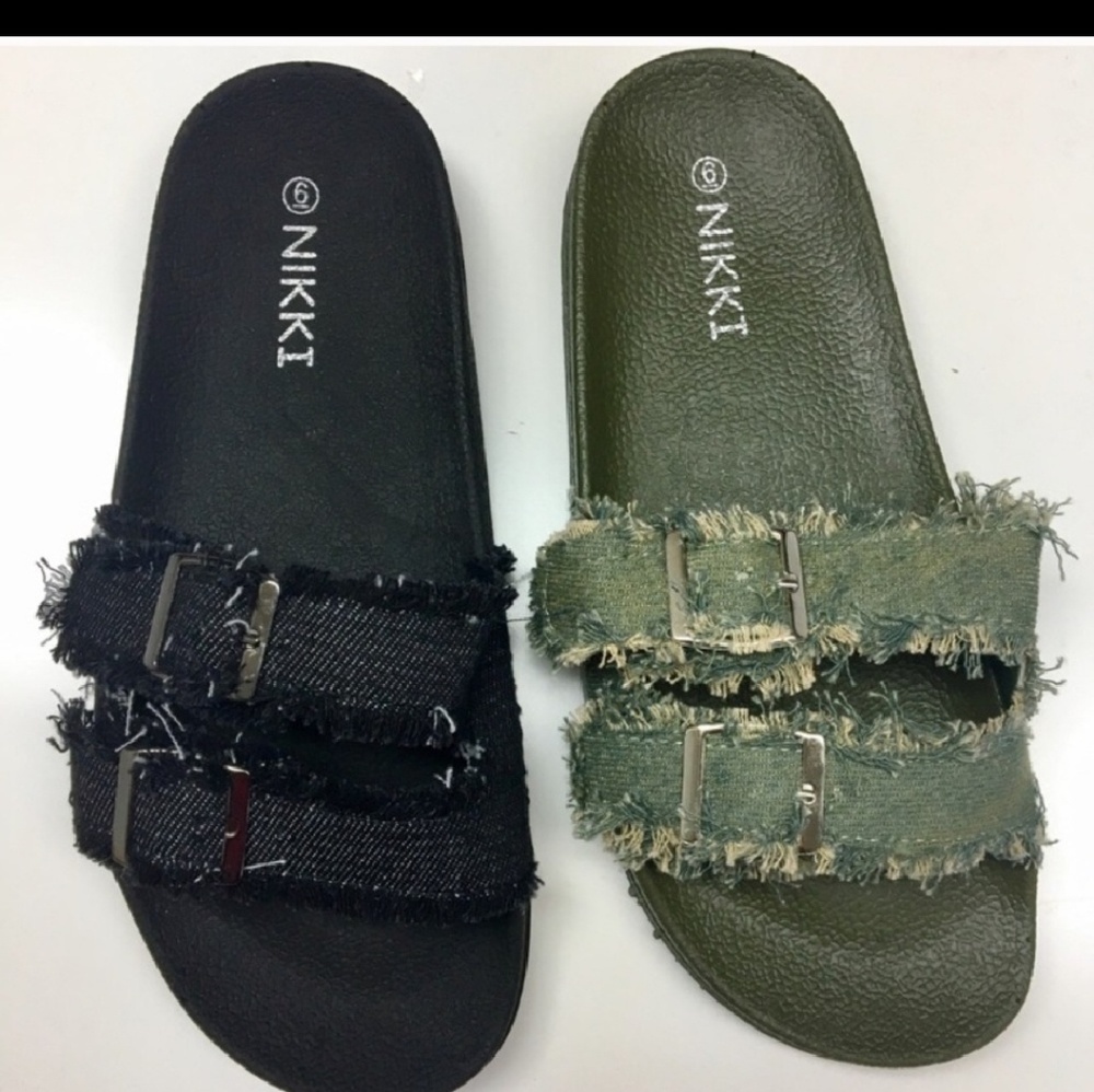 Denim buckle slides